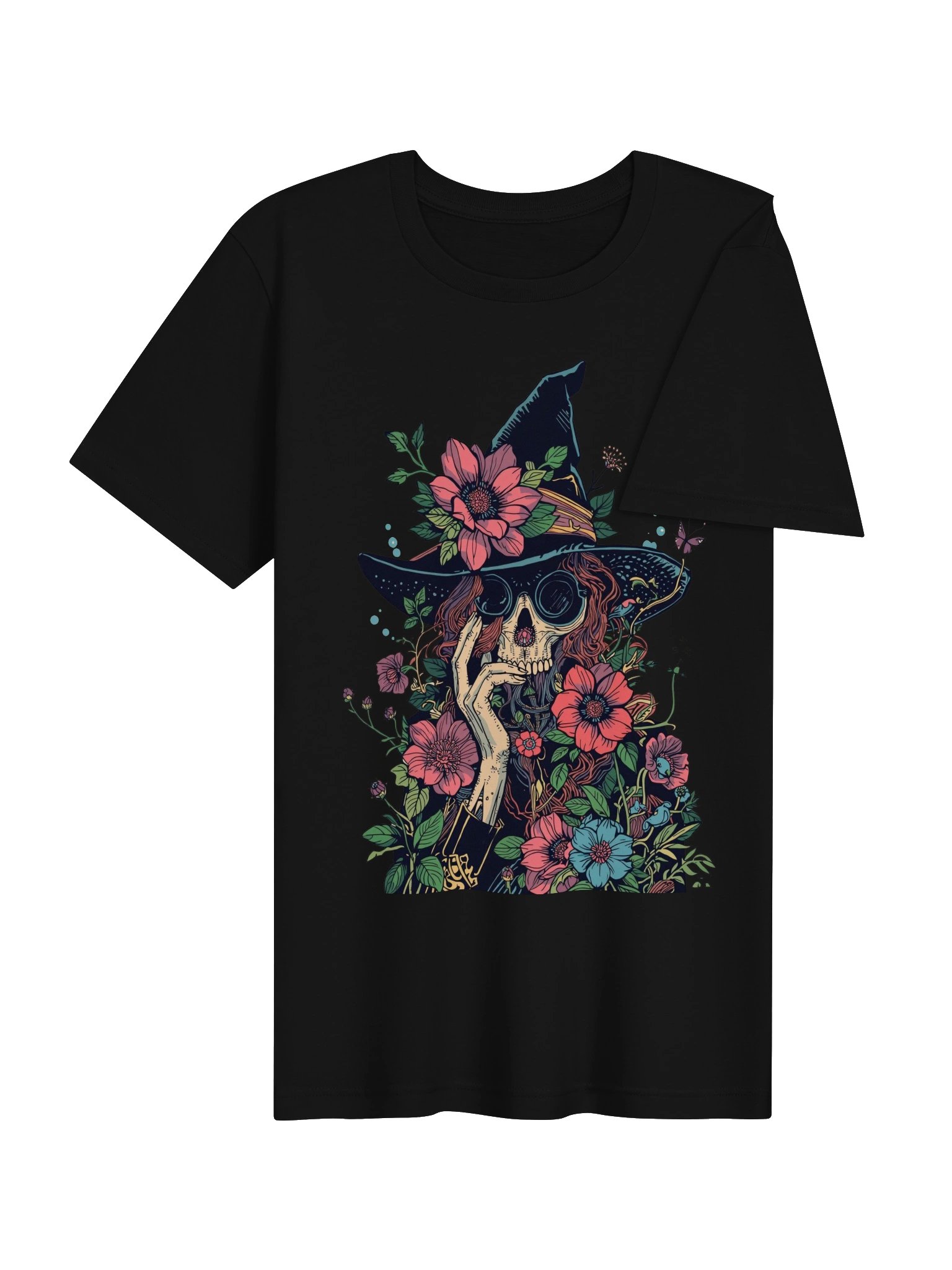 Ornate Floral Witch Skull Supersoft Tee product image (7)