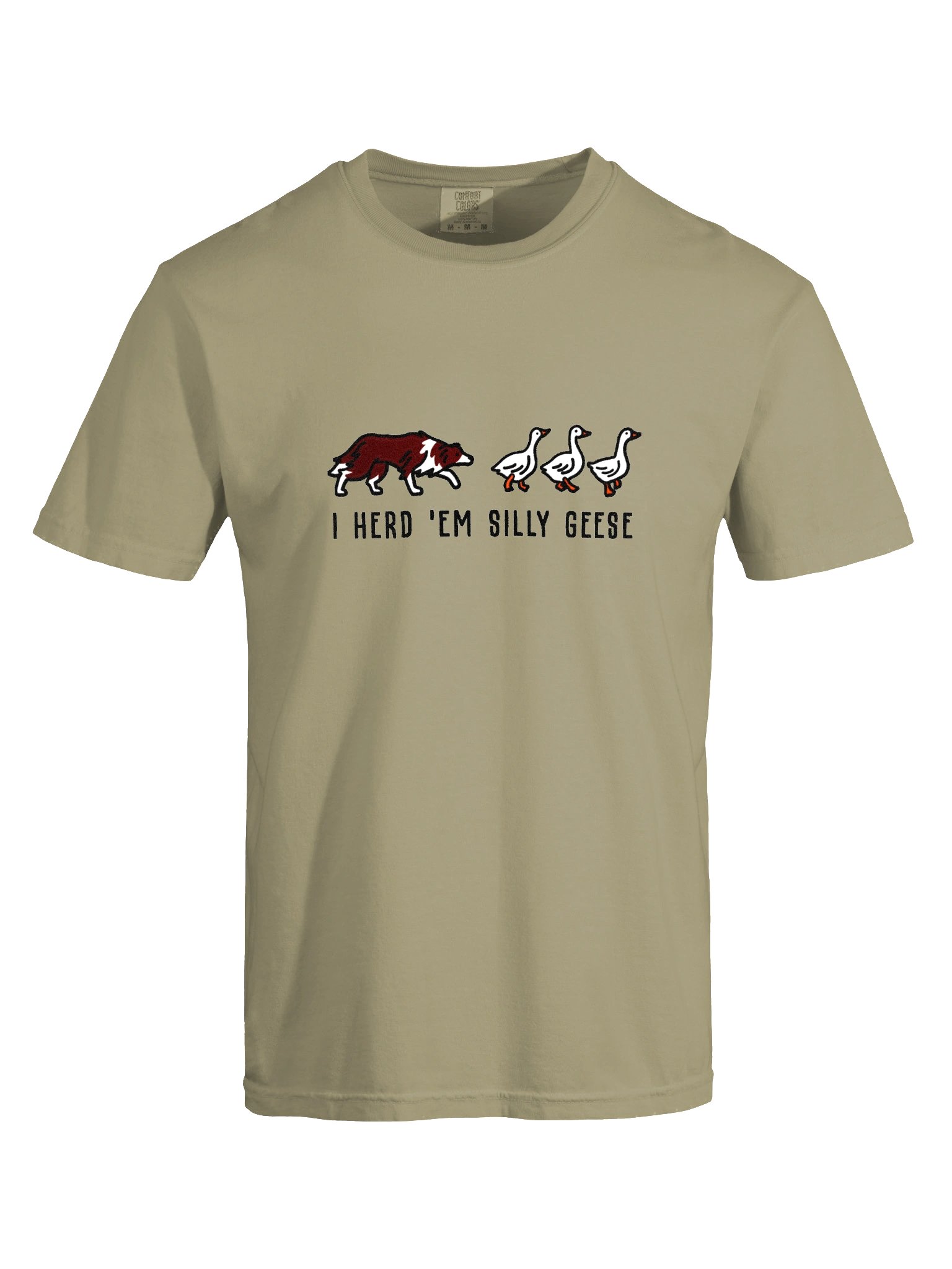 I Herd 'Em Silly Geese T-Shirt(Embroidered) of a Border Collie(Red) product image (10)