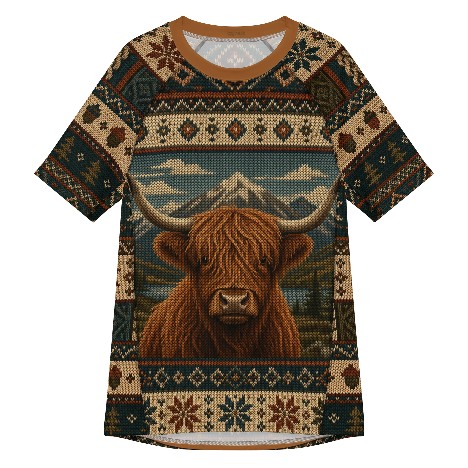 Ugly Sweater Highland Cow Rash Guard product image (3)