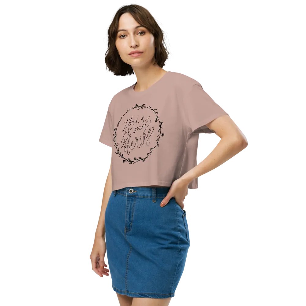 "this is my offering" Crop Top product image (3)