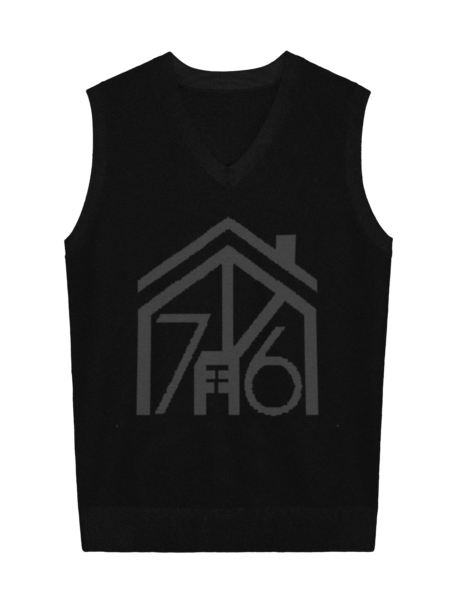 House 746 Luxury Knit Vest - Black product image (1)