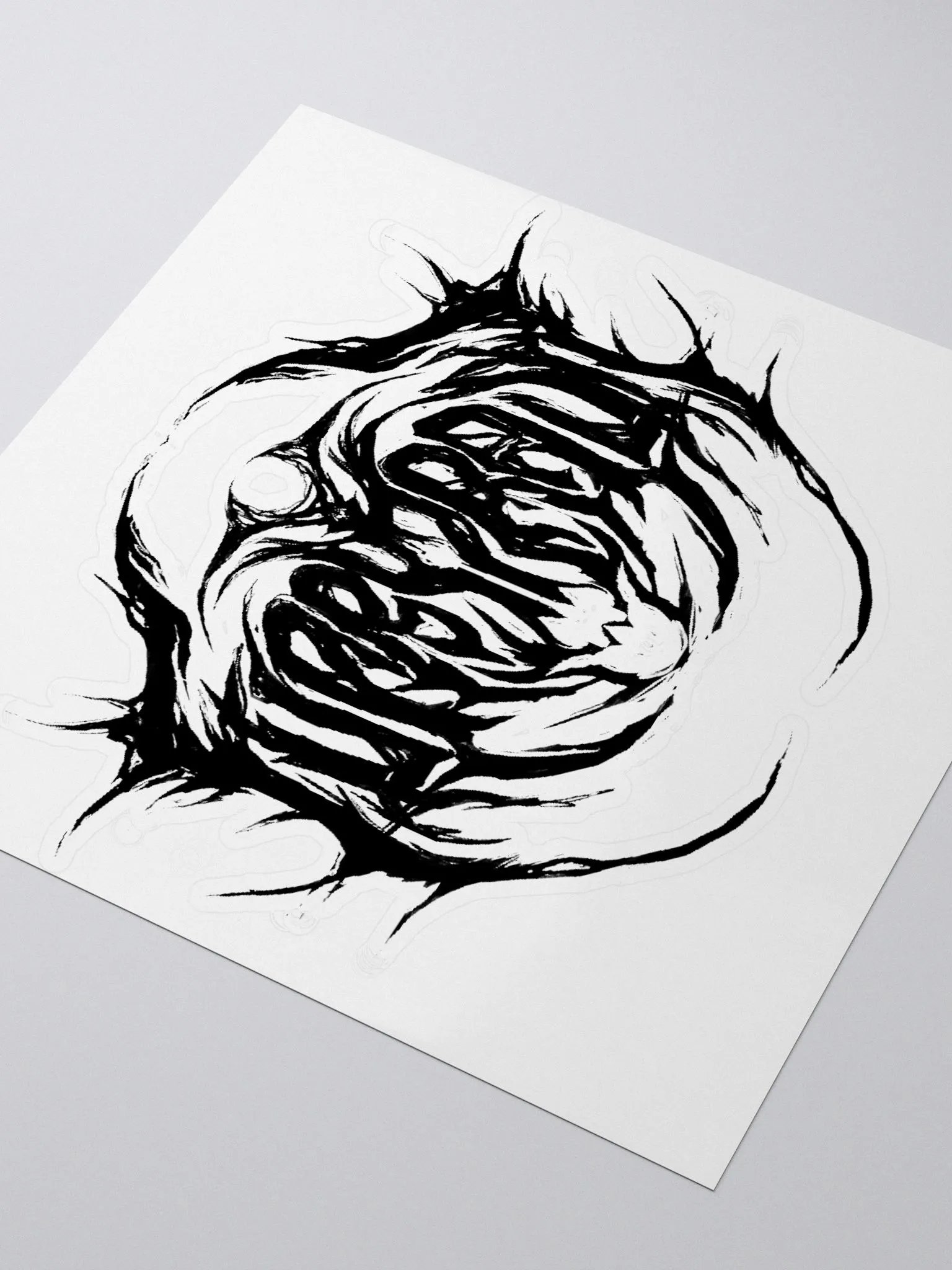 Furry Trash Sticker – Metal Logo (Black) product image (3)