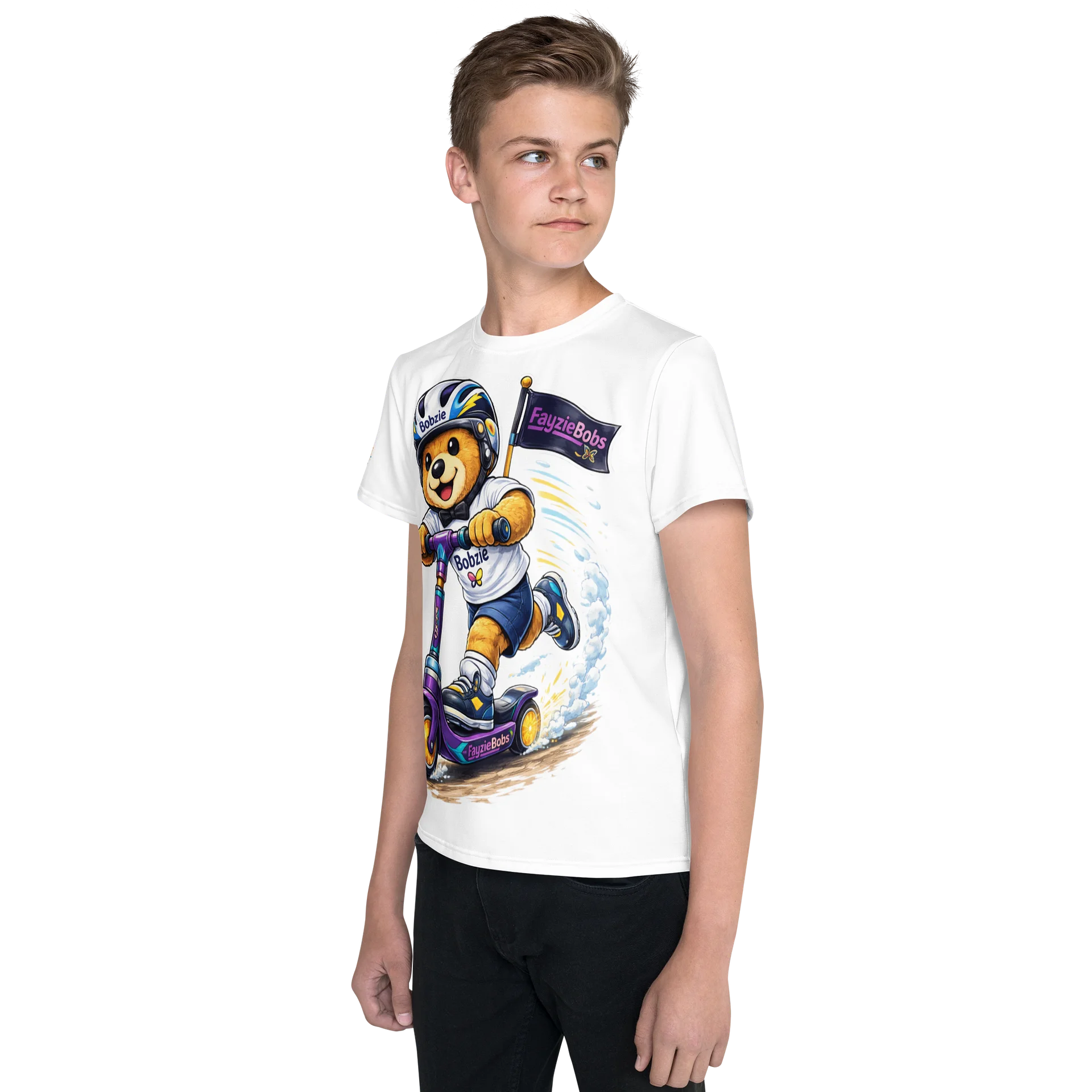 Bobzie Full Print Scooter Youth Tee | Stand Out Series by FayzieBobs product image (3)