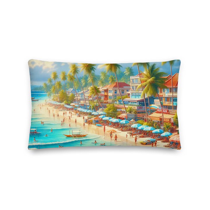 Tropical Paradise All-Over Print Pillow |AI Design Boracay Phillipine product image (2)