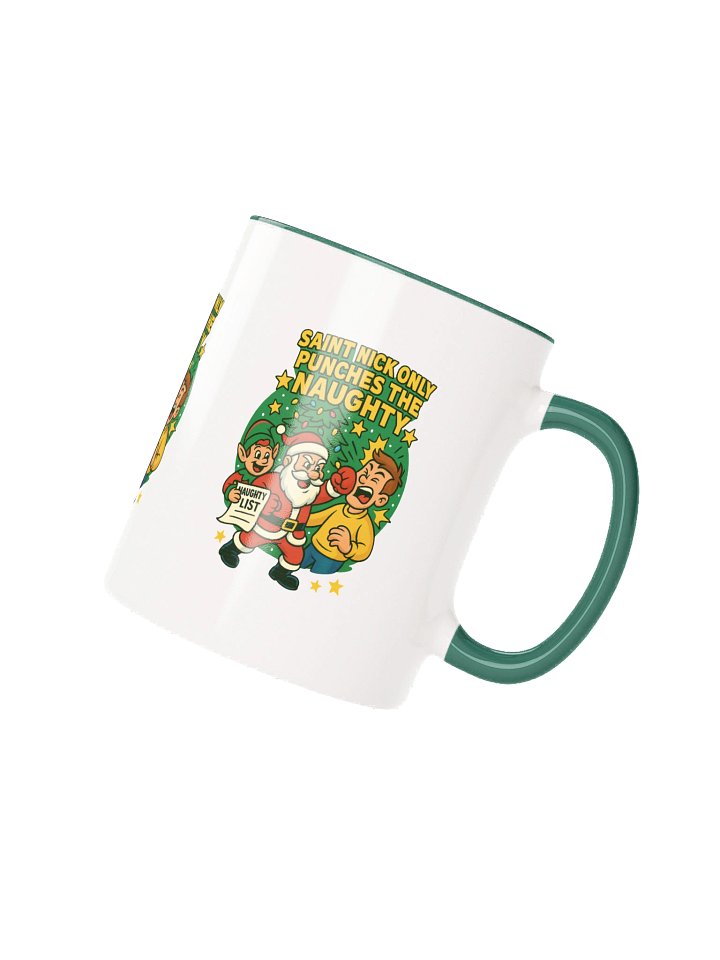 Saint Nick Only Punches The Naughty (Christmas Mug) product image (5)