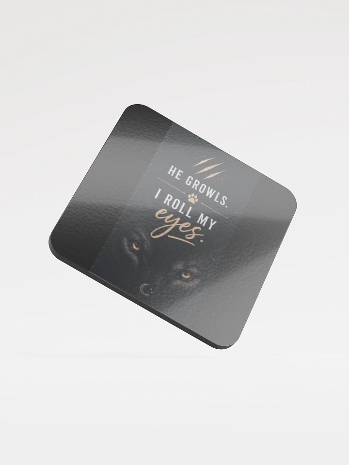 He Growls — Gold Wolf Eyes Coaster product image (1)