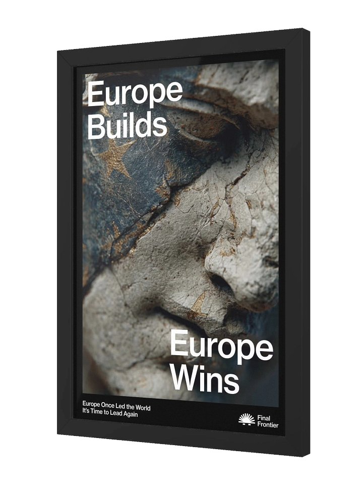 Europe Builds, Europe Wins 🟦🟥🟧🟨 Original Art Poster product image (1)