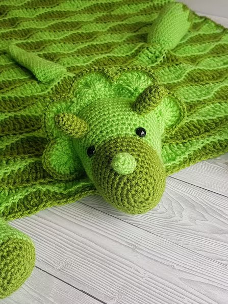 Dinosaur Baby Blanket Crochet Pattern - Amigurumi Dino Toy PDF - Crafting Happiness product image (5)