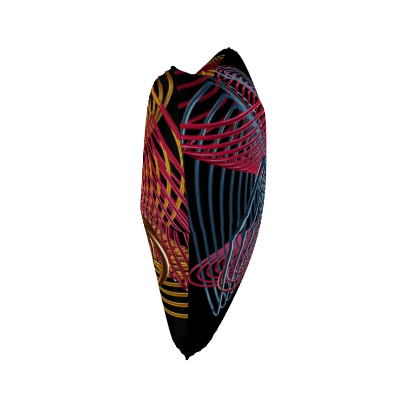 Oscilloscopic Dance 3+4 - Lissajous Figures Mathematical Art Pillow product image (4)