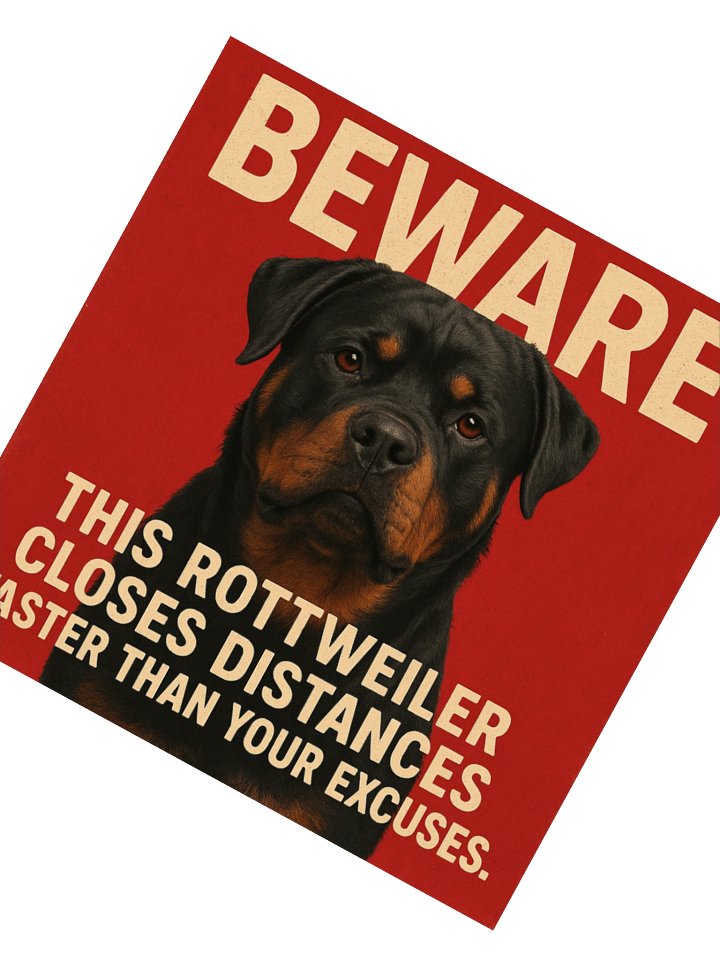 Beware Rottweiler Distance Sticker product image (4)