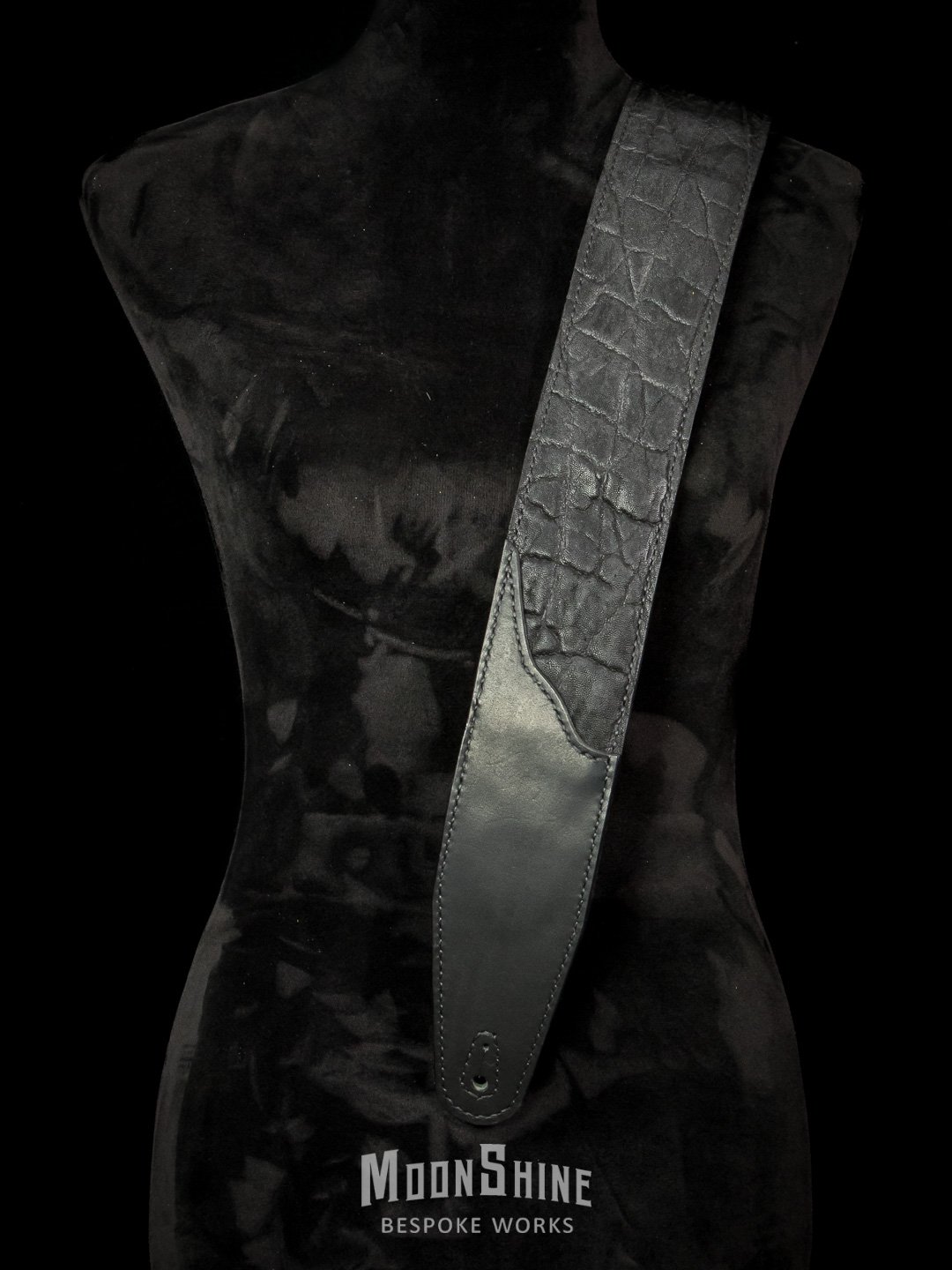 Black Elephant Leather Guitar Strap product image (5)