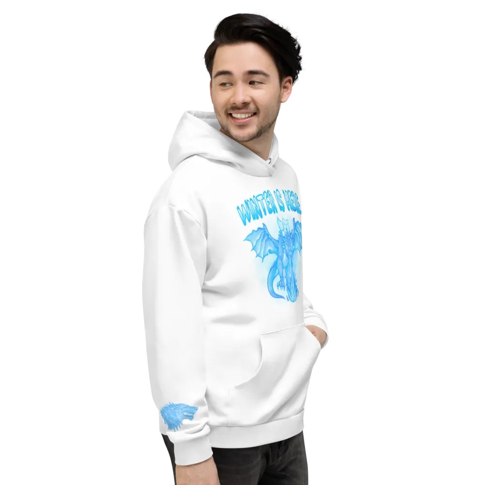 White Winter is Here Hoodie - Front product image (4)