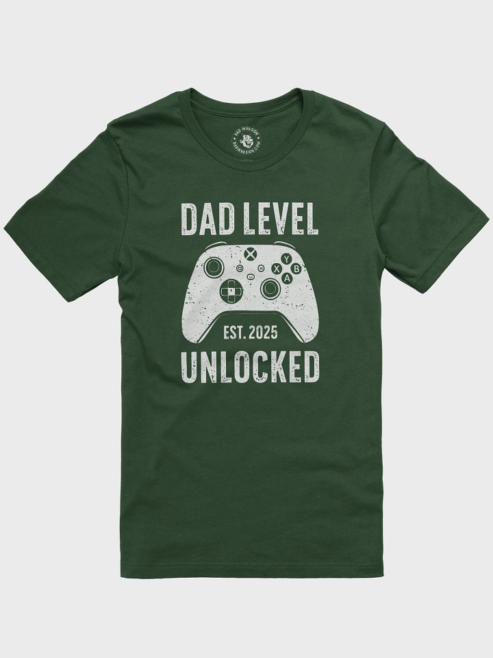 Dad Level Unlocked EST. 2025 Gamer X Console T-Shirt product image (1)