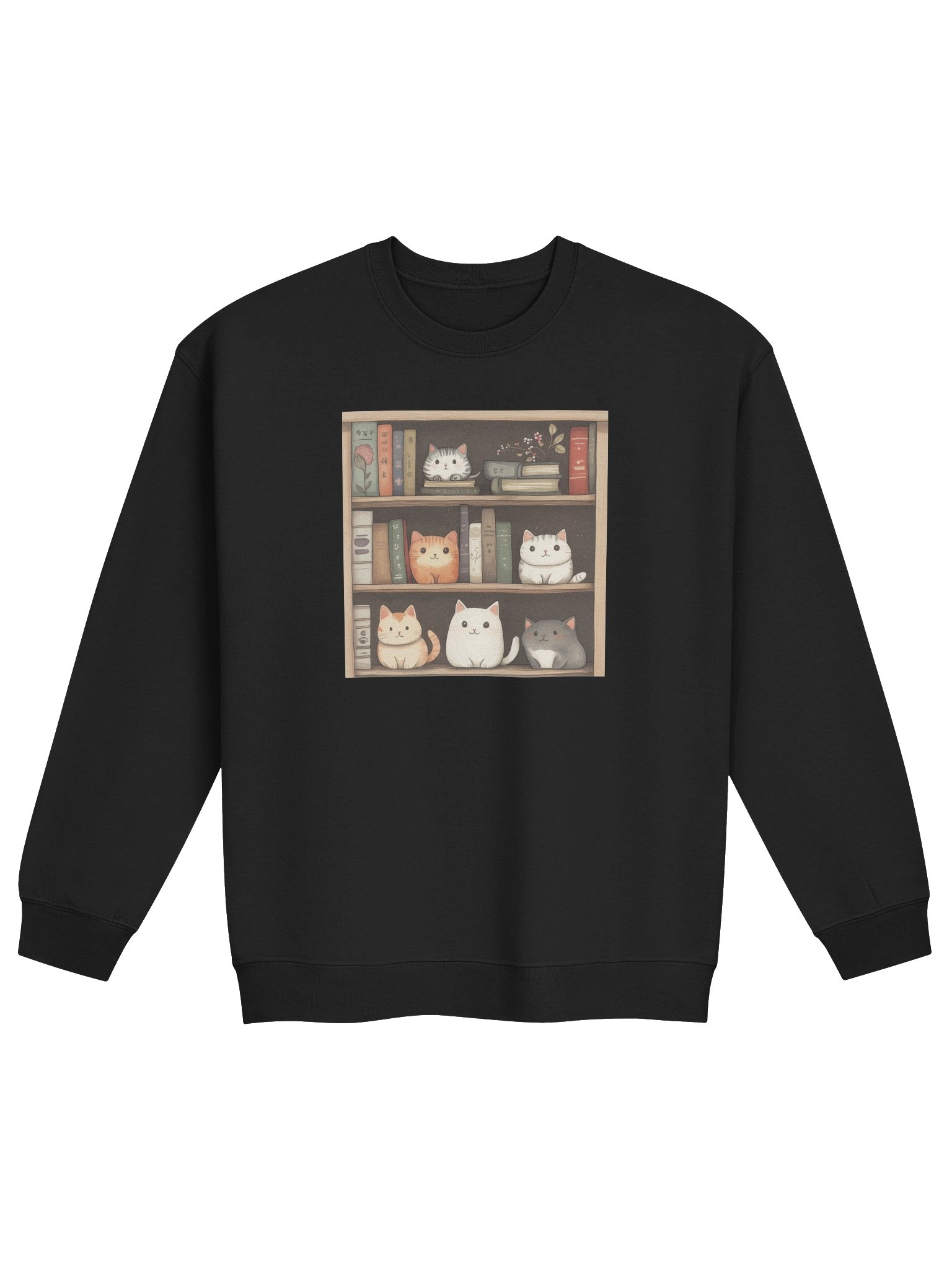 Cat Tales Bookshelf Sweatshirt product image (8)