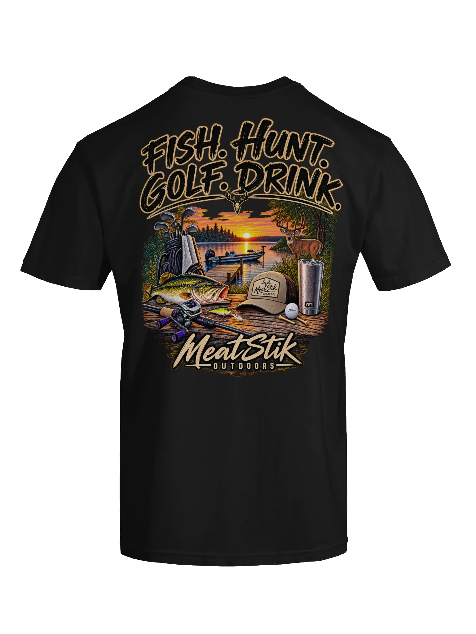 Fish. Hunt. Golf. Drink. Outdoor Tee product image (1)