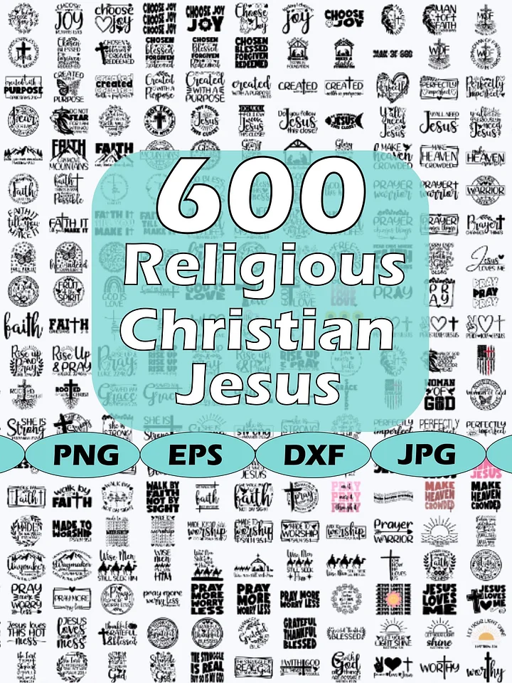 Religious SVG Bundle Christian Bible Verses Jesus Cross PNG product image (1)