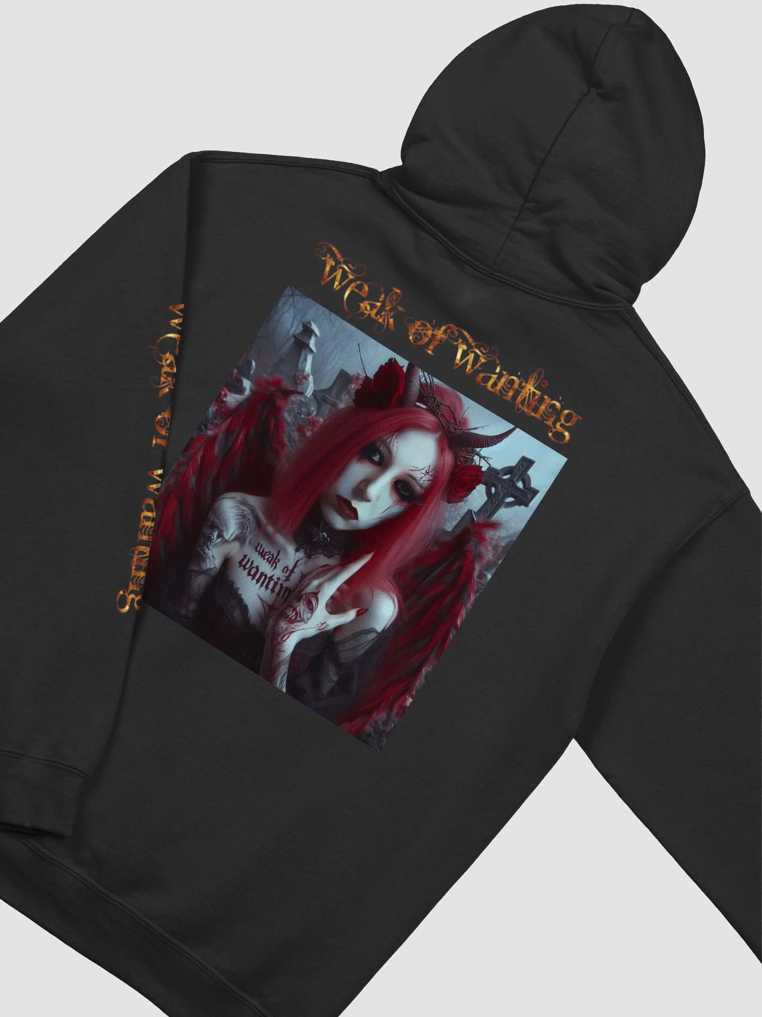 Weak Of Wanting 'The Demons Inside' Hoodie (Front, Back & Sleeve Print) product image (4)