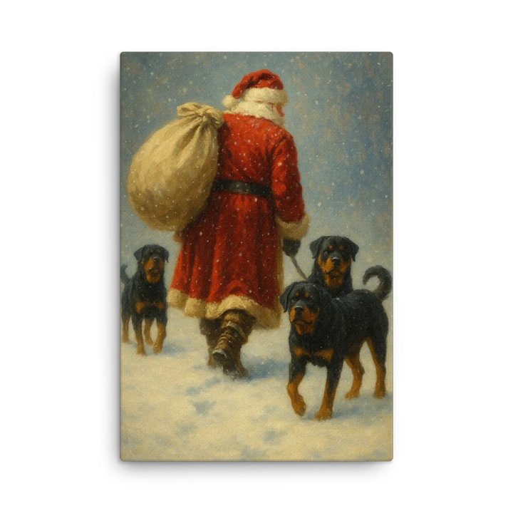 Rottweilers & Santa Canvas Art product image (2)