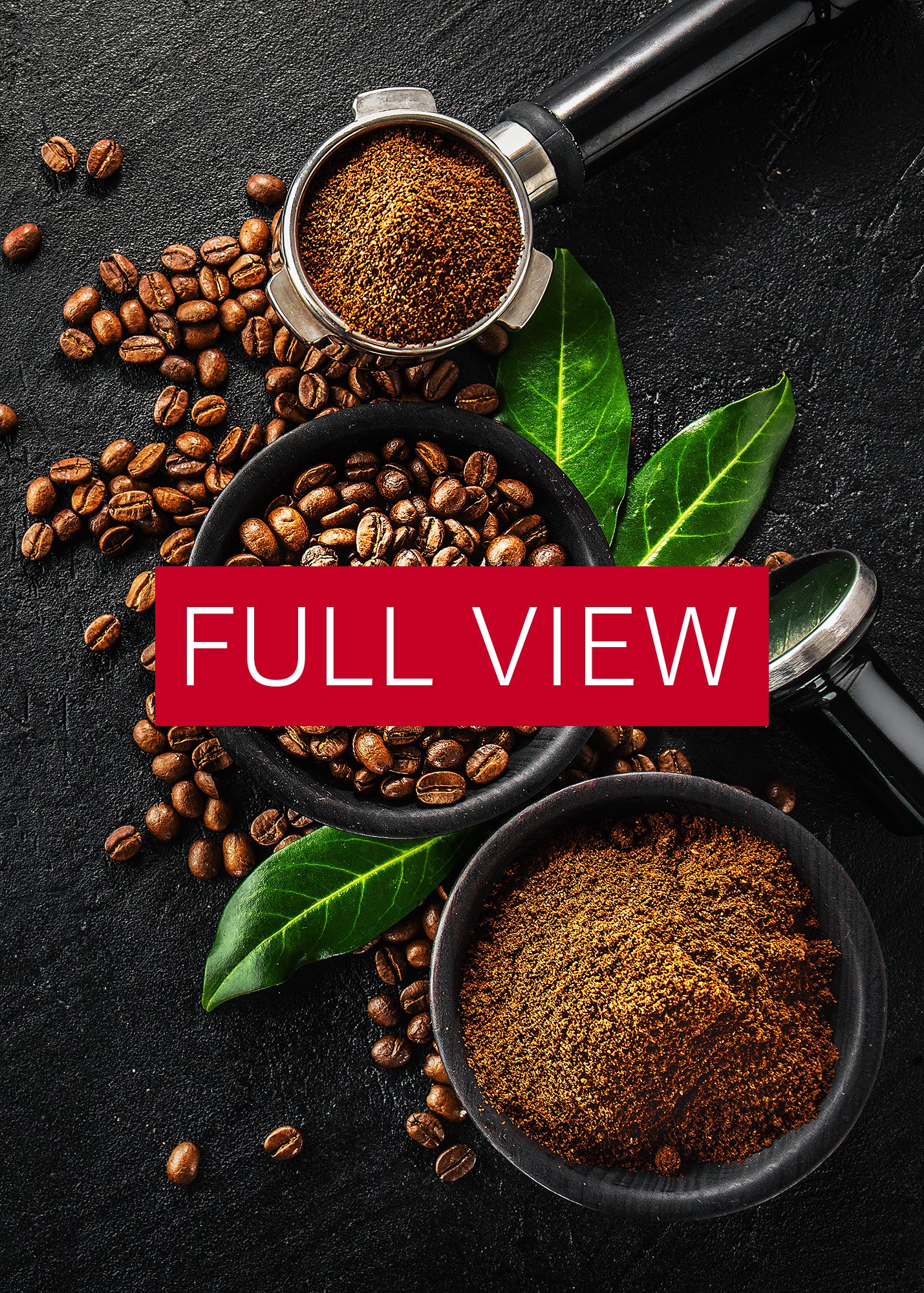 Coffee cups and beans — Photo paper glossy poster. Kitchen decor, coffee poster, coffee print, coffee photo, kitchen wall art product image (3)