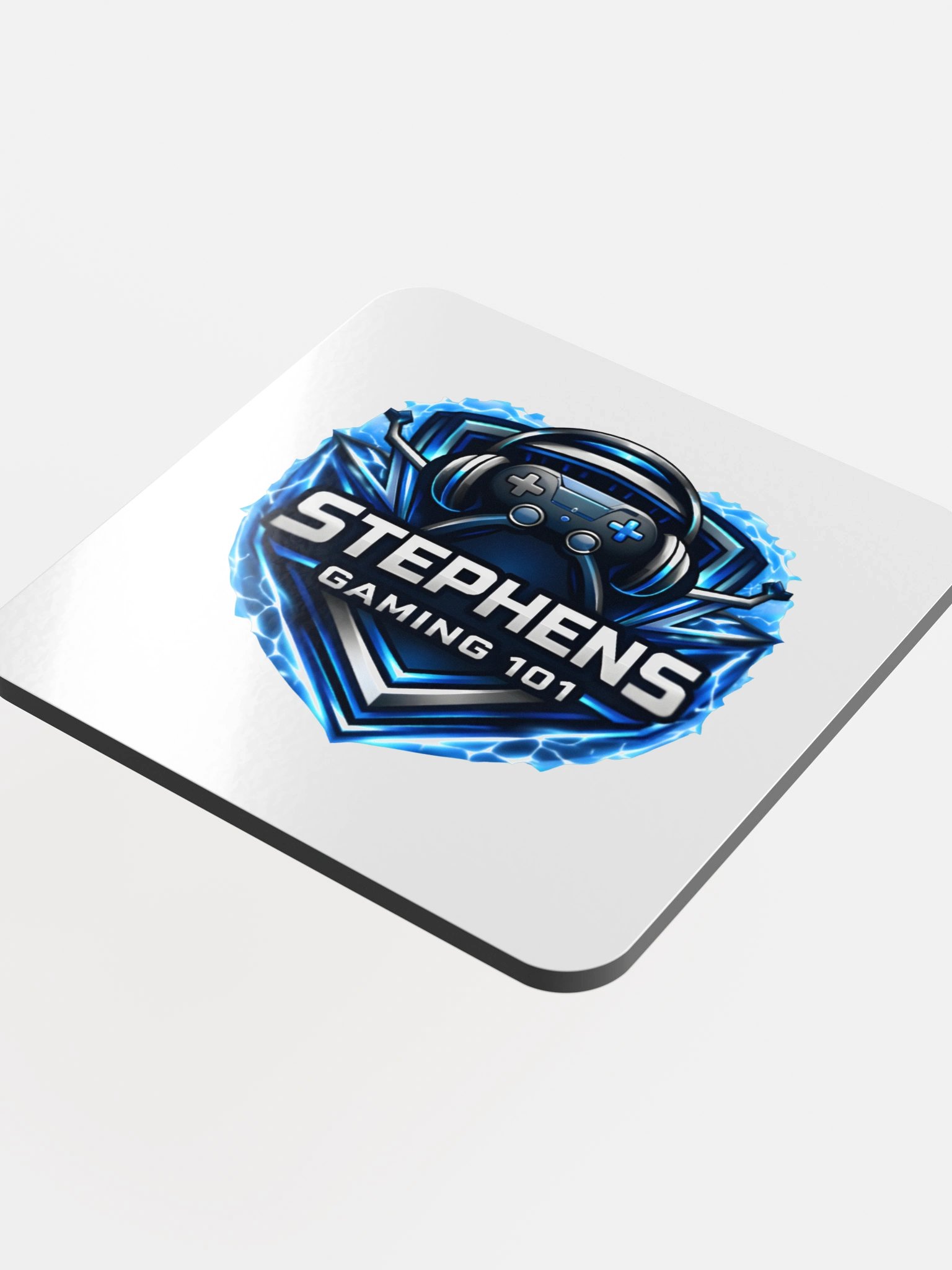Electric blue + white Controller Coaster product image (4)