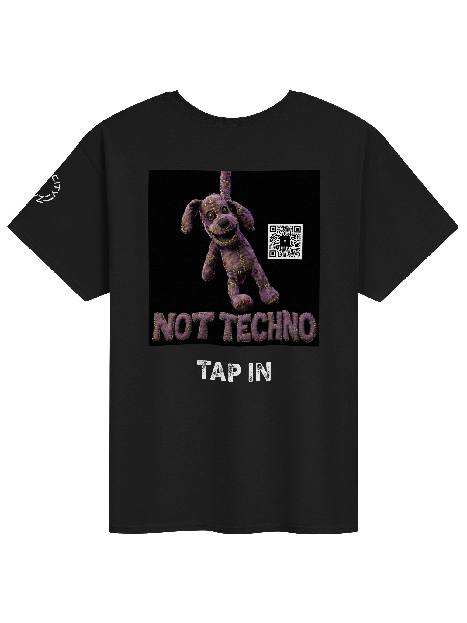 NOT TECHNO Scan Tee - Peak-Time Techno x Darbuka Art Shirt product image (1)