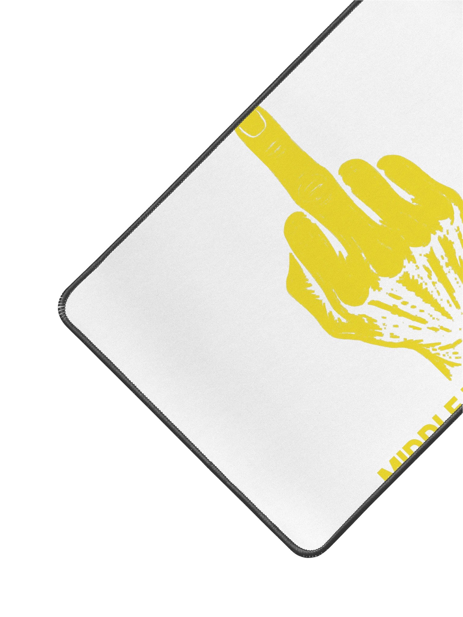 No ShopCo Middle Finger Desk Mat 12 x 18 - Yellow Artwork product image (2)