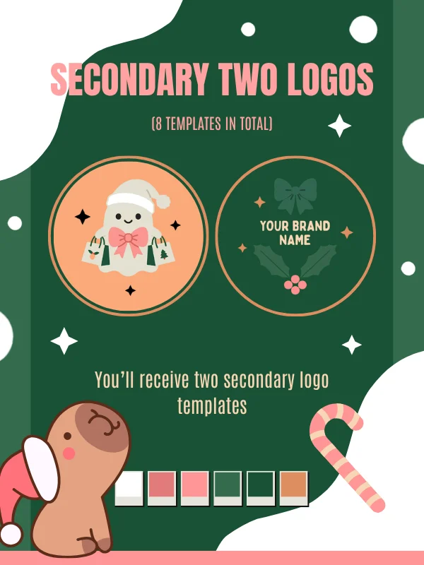 Coquette Christmas Logo Circle Template product image (3)