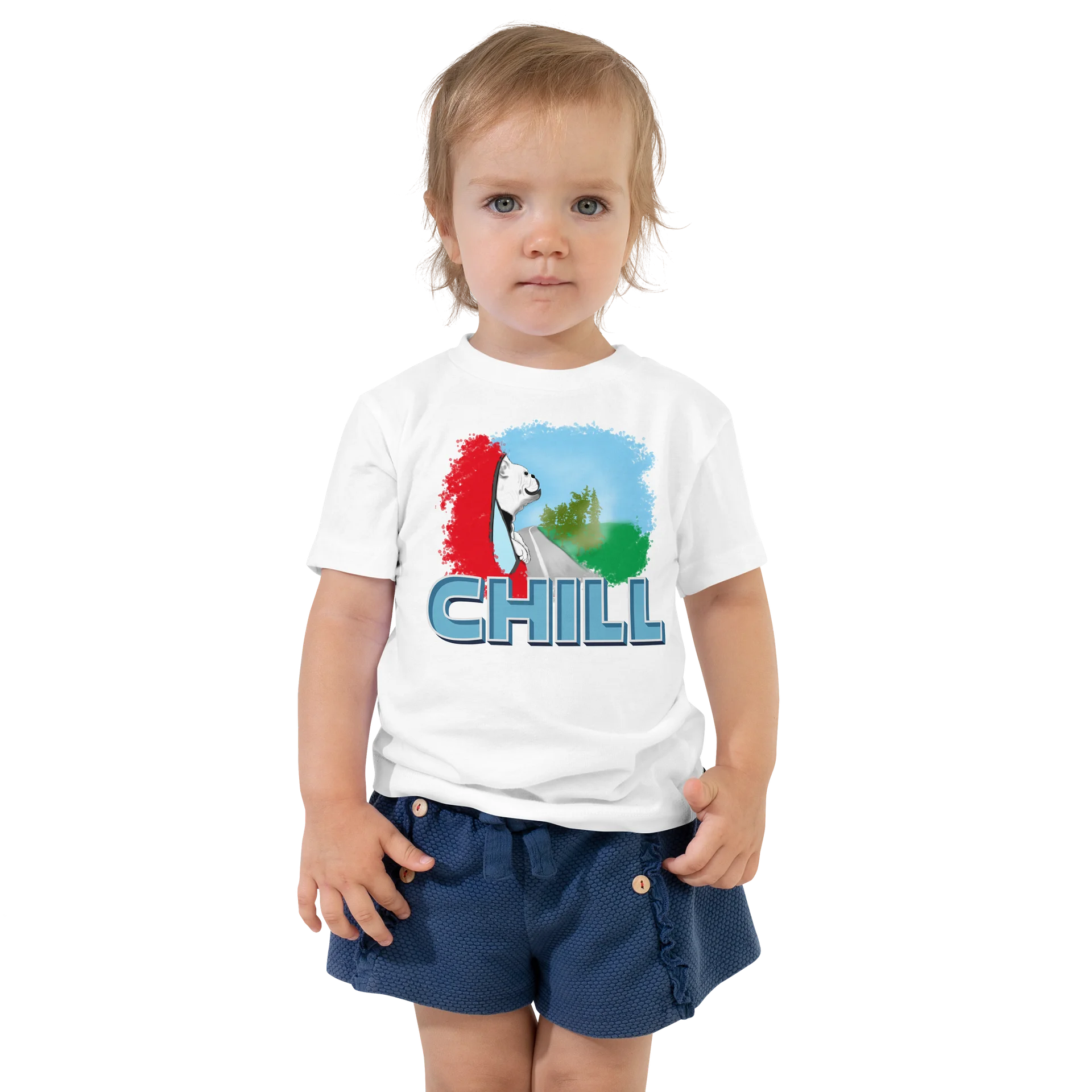 "CHILL" Dog (looking out car window) Toddler T-Shirt - Bella+Canvas product image (2)
