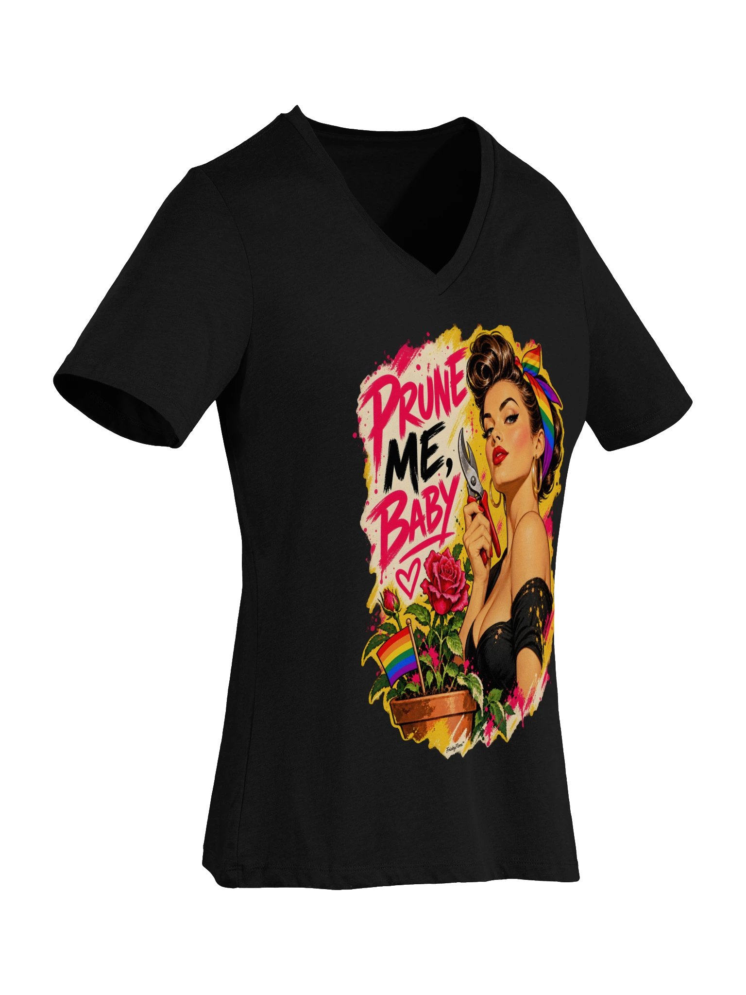 Prune Me, Baby Pin-Up Pride V-Neck Tee product image (65)
