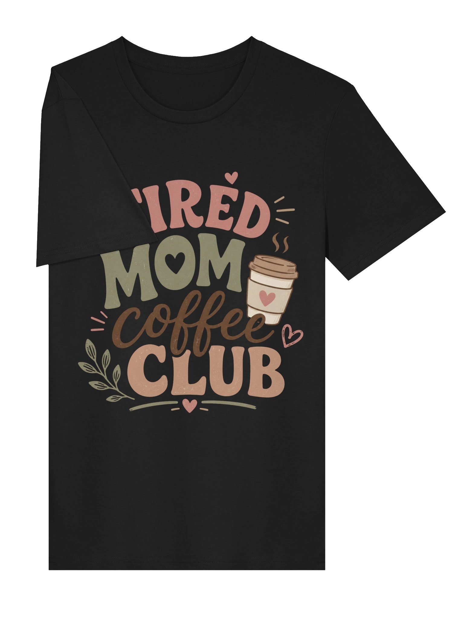 Tired Mom Coffee Club T-Shirt – Vintage Retro Mom Shirt, Funny Coffee Lover Tee product image (14)
