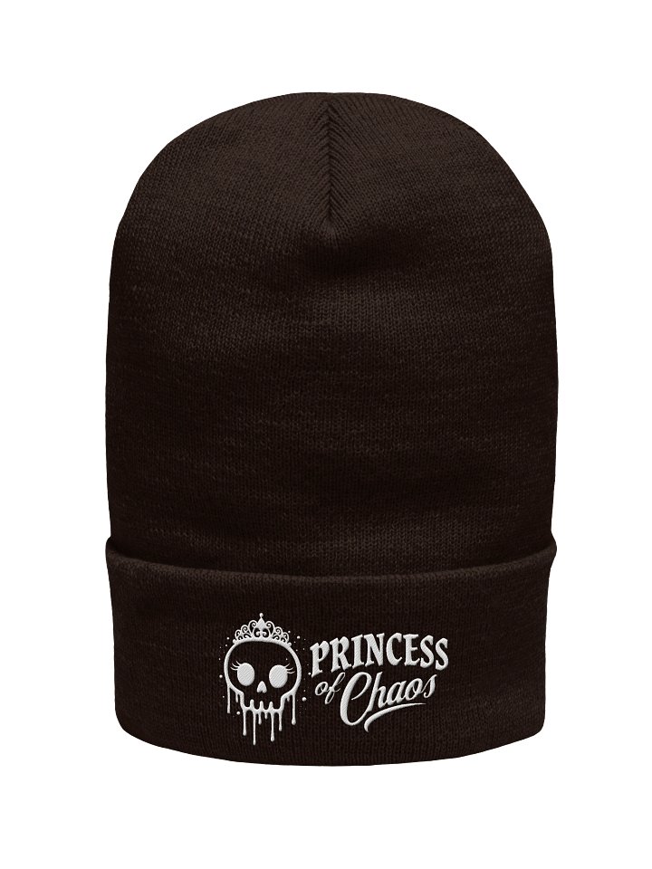 Princess of Chaos Cuffed Beanie - White product image (1)