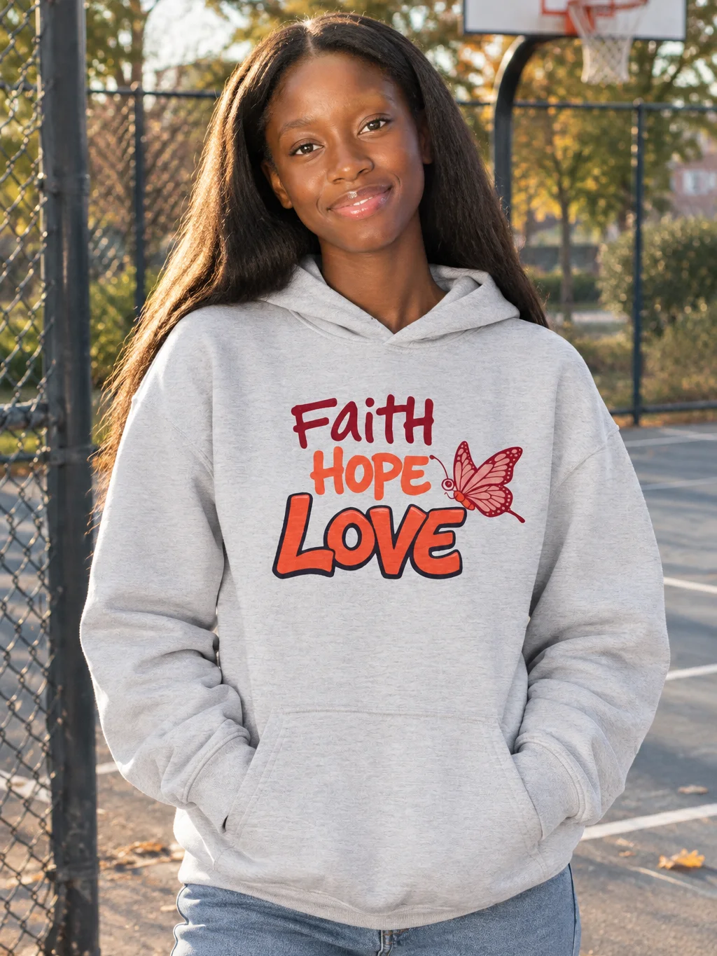 Faith, Hope, Love Girls Hoodie product image (3)