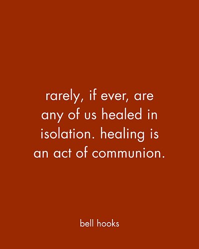 on the need for community.