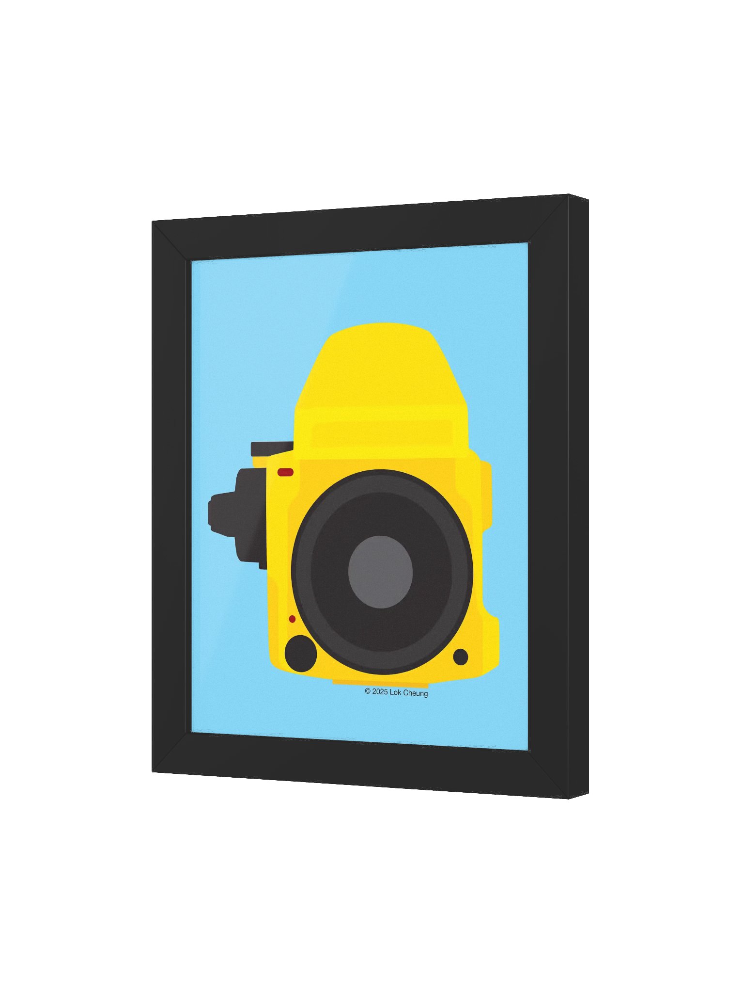 M 645 Yellow on Blue - Framed Poster product image (3)