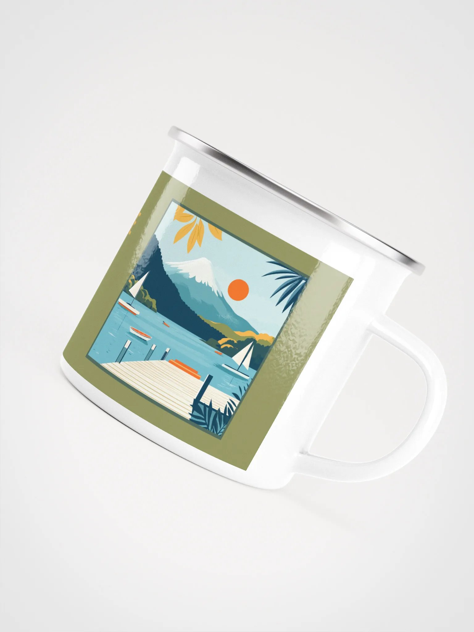 Deep Lake Kiss County Enamel Mug product image (5)