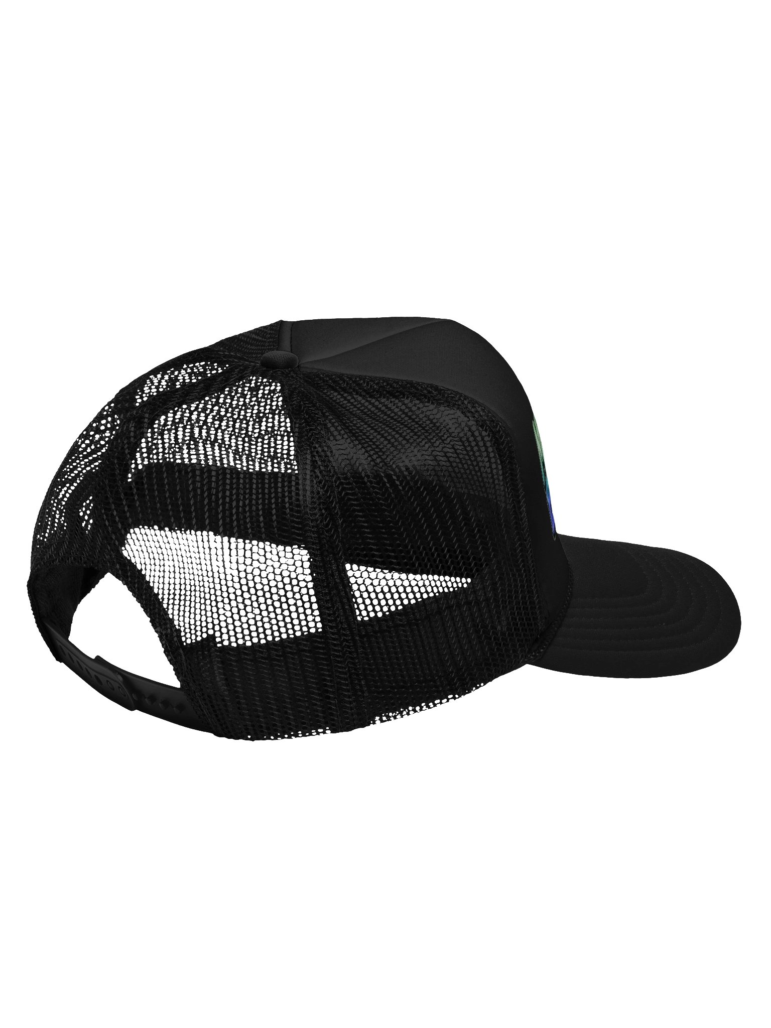 MEGIBYTE GRAFFITI TRUCKER HAT | BLUE product image (4)