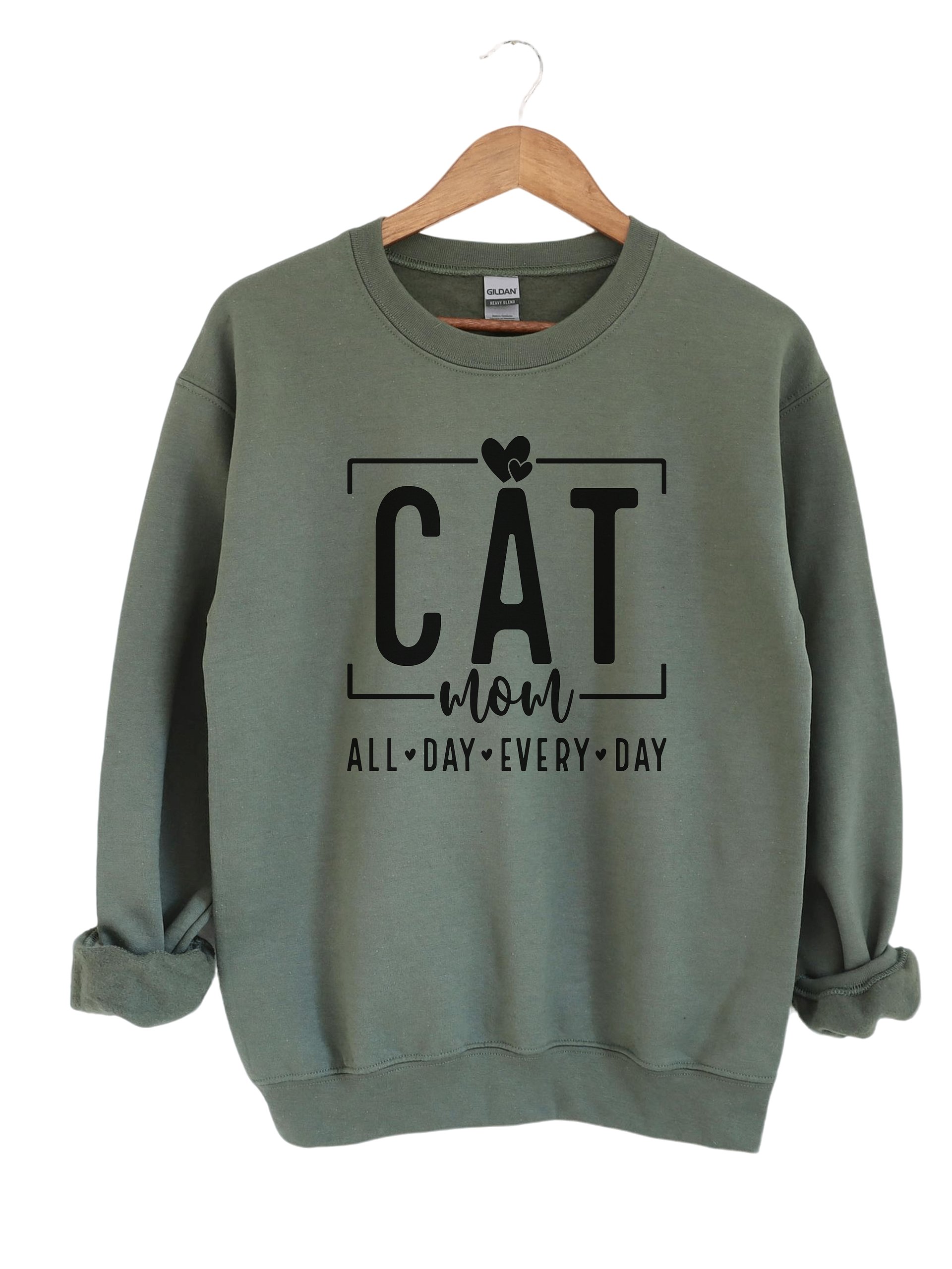 Cat Mom Sweatshirt – All Day Every Day product image (1)