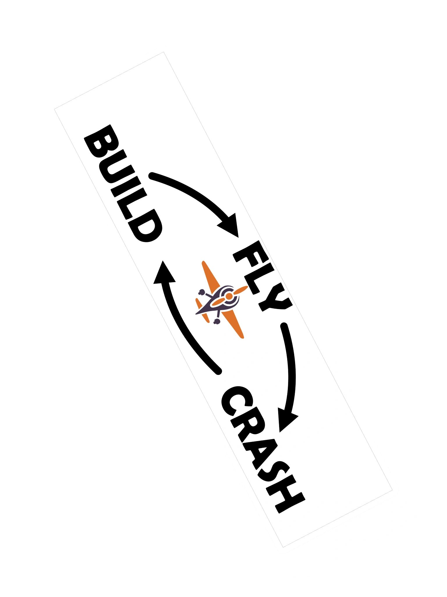 Build, Fly, Crash, Repeat bumper sticker product image (2)