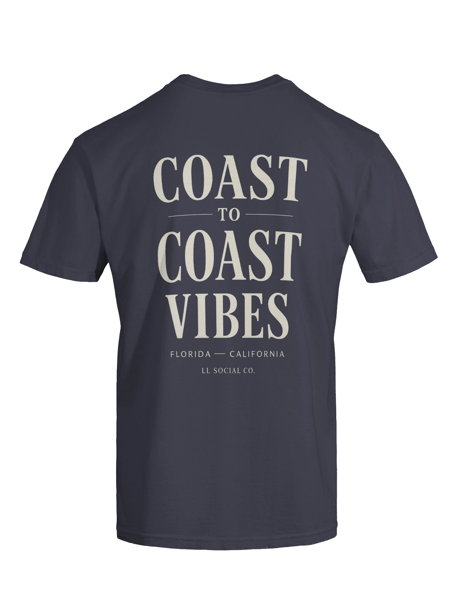 LL Social Co. Coast to Coast Vibes Tee — Florida to California — Ivory product image (7)