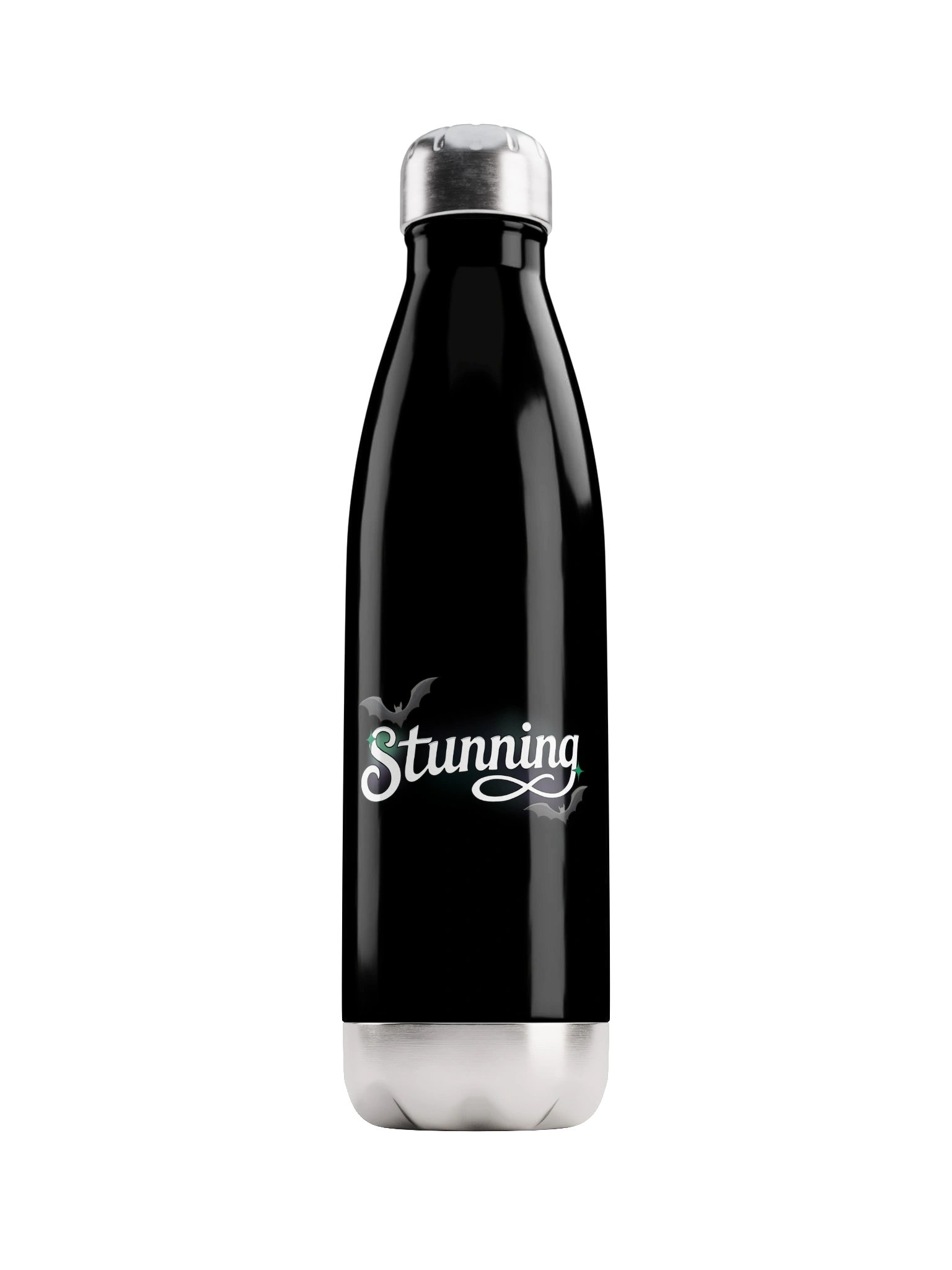 Stunning in White Insulated Water Bottle product image (1)