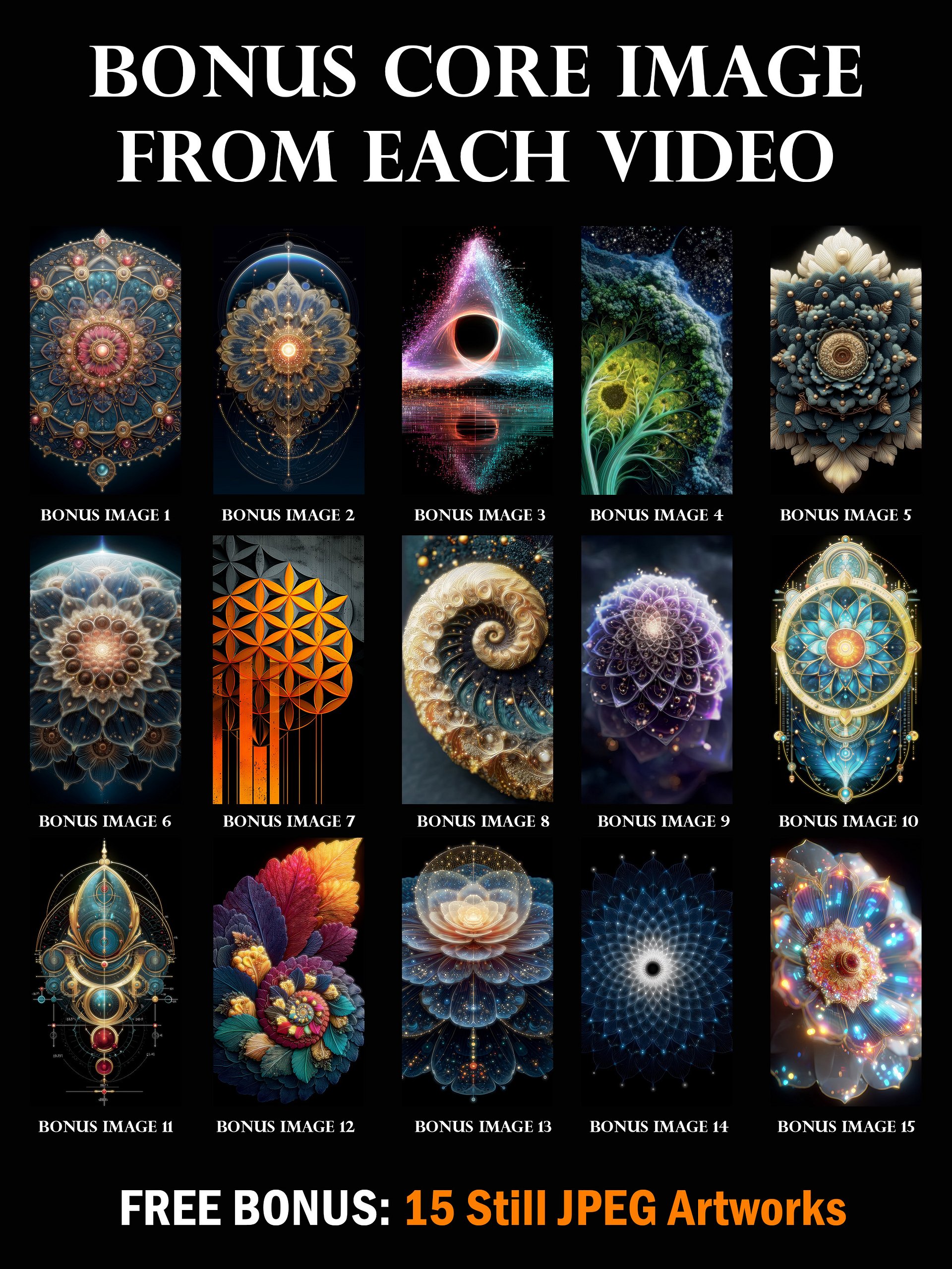 Mesmerizing Animated Backgrounds: 15 Fractal Loops for Reels, Shorts & Canva product image (6)