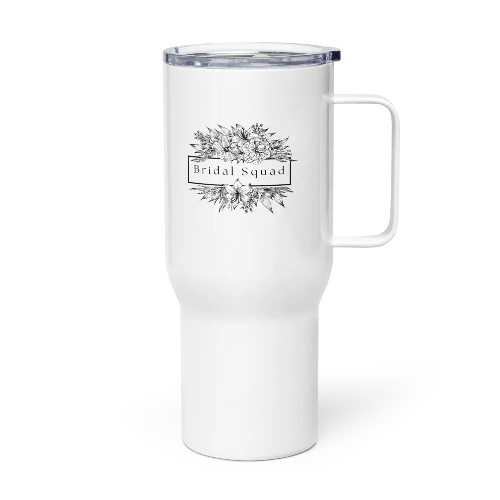 Classic Bridal Squad 010 B&W Classic Floral Bliss Travel Mug product image (3)