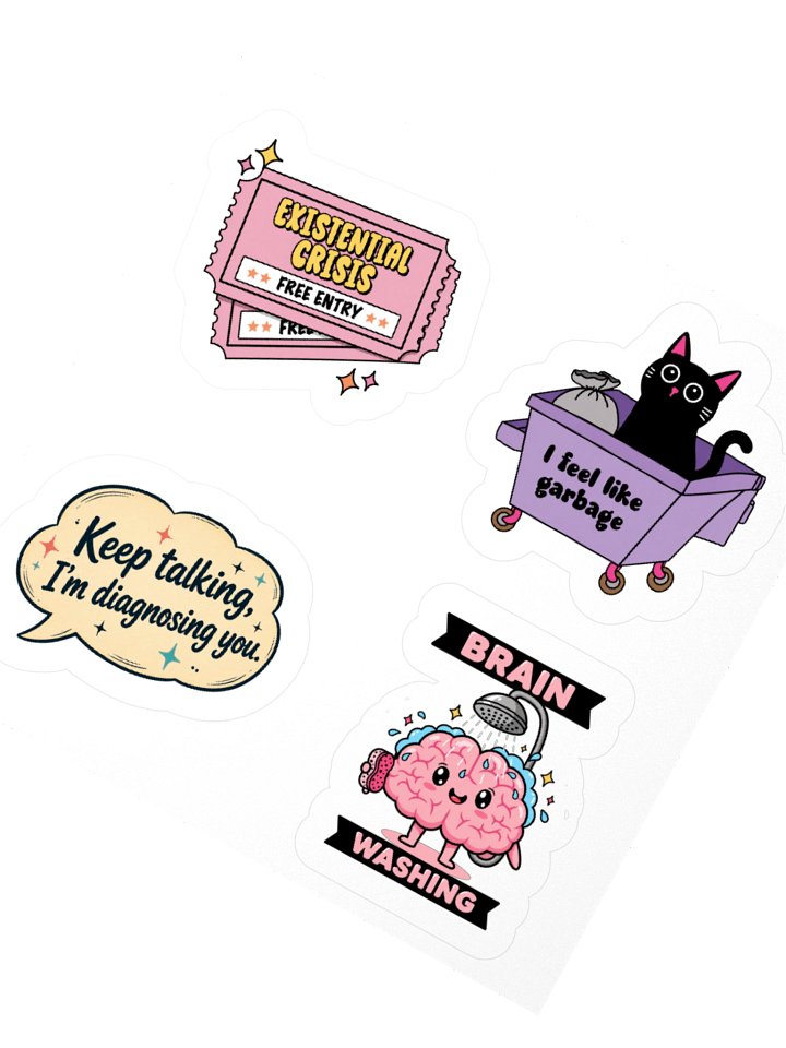 Existential Crisis Starter Pack | 4-Piece Psychology Sticker Set product image (2)