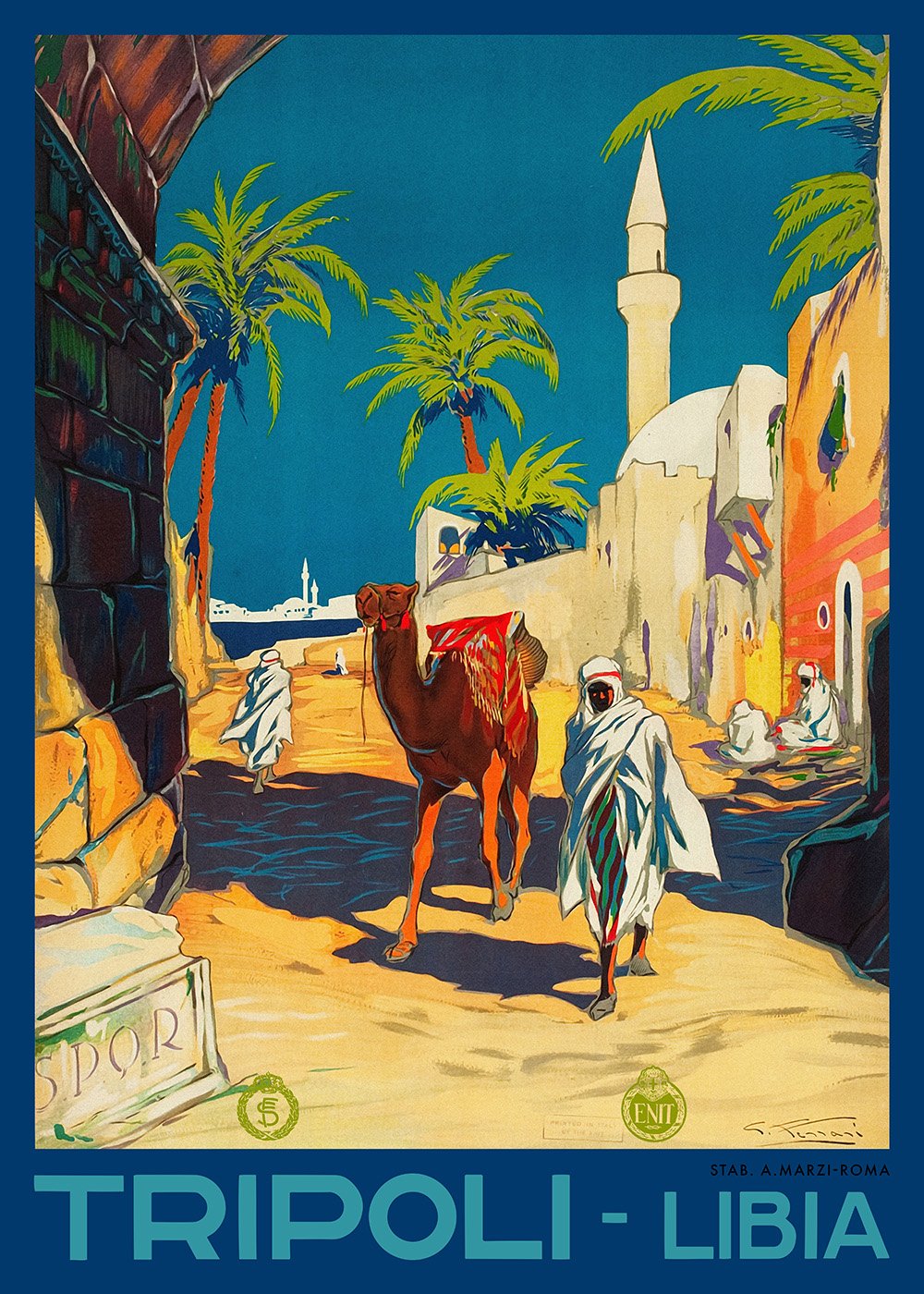 Tripoli, Libya (ENIT, 1930) — retro vintage travel poster, retro travel art, retro travel wall art product image (4)