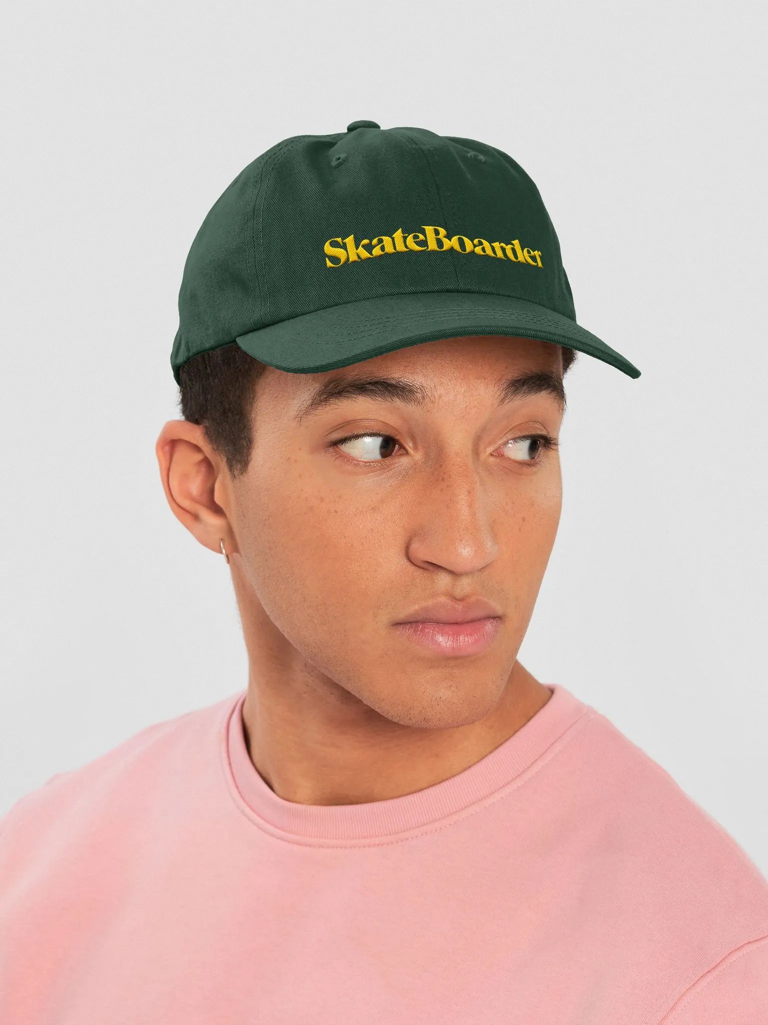 Skateboarder Magazine | The Original | Classic Dad Hat (Yellow Logo) product image (6)