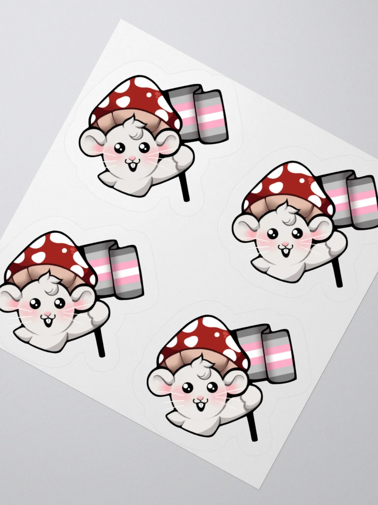 Demigirl Pride Flag Stickers product image (2)