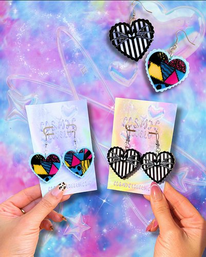 💀 JACK & SALLY hearts available now! As earrings,
pins, magnets, keychains, phone charms or Stanley toppers!

[nbc, nightmare...