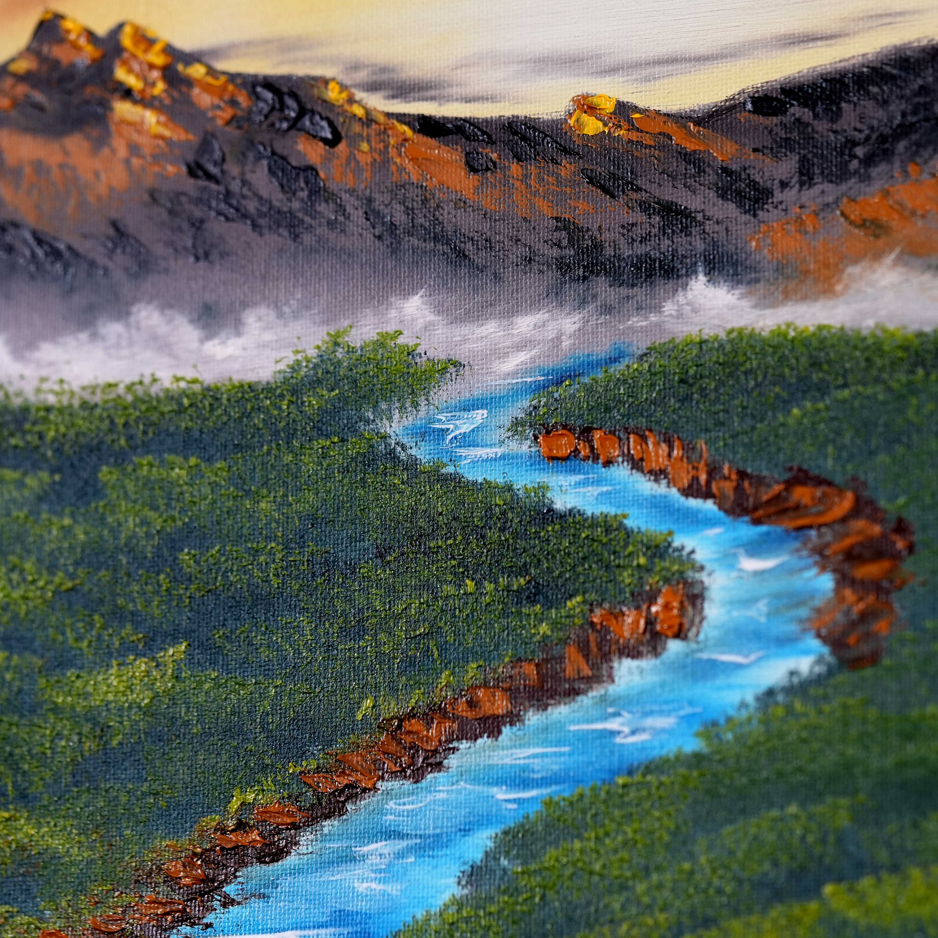 A Peaceful Stream (Original) 12x12 Canvas product image (3)