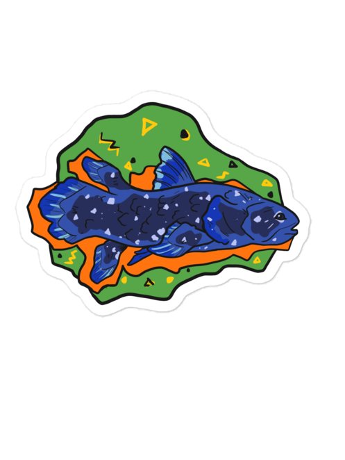 Vaporcoelacanth die cut magnets product image (1)