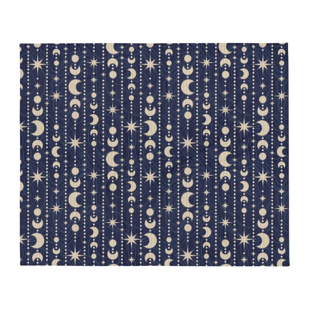 Celestial Dreams - Stars and Moons Throw Blanket product image (2)